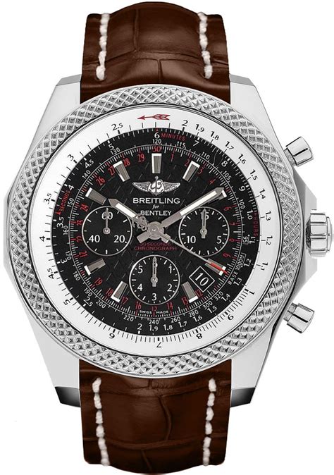 breitling for bentley zwart met zilver leren band|Breitling for Bentley.